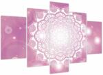 Mivali Tablou - Mandala pe fundal roz, din cinci bucăți 150x105 cm (V023690V150105)