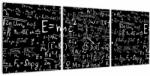 Mivali Tablou - Matematică (cu ceas), din trei bucăți 90x30 cm cu ceas (V023536V9030C)