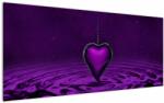 Mivali Tablou ci inima violetă, dintr-o bucată 120x50 cm (V020396V12050)