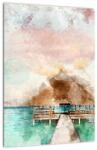 Mivali Tablou - Maldive, debarcader din lemn, dintr-o bucată 30x40 cm (V022786V3040)