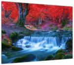 Mivali Tablou - Cascada în pădurea roșie, dintr-o bucată 70x50 cm (V023169V7050)