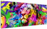 Mivali Tablou - 3D imaginea leului, dintr-o bucată 120x50 cm (V022932V12050)