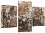 Mivali Tablou - Abstract, nuanțe maro, din trei bucăți 90x60 cm (V023011V90603PCS)