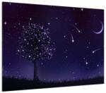Mivali Tablou pe sticlă - Noaptea în ilustrație, dintr-o bucată 70x50 cm pe sticlă (V021953V7050GD)