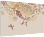 Mivali Tablou - Vintage, flori și fluturi, dintr-o bucată 90x60 cm (V023530V9060)