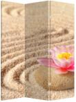 Mivali Paravan - Piatră și floare pe nisip, din 3 bucăți, 126x170 cm (P020864P135180)
