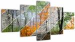 Mivali Tablou - Schimbarea anotimpurilor, din cinci bucăți 150x80 cm (V023320V150805PCS)