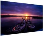 Mivali Tablou cu barci pescărești în port, dintr-o bucată 150x100 cm (V021014V150100)