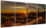 Mivali Tablou - Sfărșit de zi în deșertul Arizona, din patru bucăți 160x80 cm (V021638V16080)