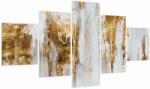 Mivali Tablou - Abstract auriu, din cinci bucăți 125x70 cm (V023992V12570)