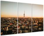 Mivali Tablou apusului de soare deasupra orașului Zizkov, din trei bucăți 120x80 cm (V021641V120803PCS)