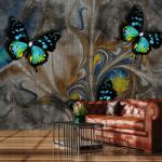 Mivali Fototapet - Fluturi strălucitori în tablou, vlies, 392x272 cm (T100479TQ8)