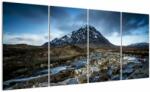 Mivali Tablou cu munții și tigrul, din patru bucăți 160x80 cm (V021215V16080)
