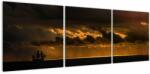Mivali Tablou unei vele în apus de soare, din trei bucăți 120x40 cm (V020489V12040)