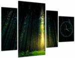 Mivali Tablou cu pădurea întunecată (cu ceas), din patru bucăți 110x75 cm cu ceas (V020705V11075C)