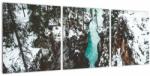Mivali Tablou - râul de munte iarna, din trei bucăți 90x30 cm (V020180V9030)