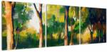 Mivali Tablou - Pădure de vară însorită, pictură, din trei bucăți 120x40 cm (V023200V12040)