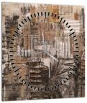 Mivali Tablou - Abstract, nuanțe maro (cu ceas), dintr-o bucată 30x30 cm cu ceas (V023011V3030C)
