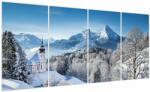 Mivali Tablou - Peisaj cu ninsoare, din patru bucăți 160x80 cm (V023822V16080)