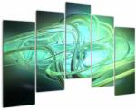 Mivali Tabloul cu abstracție verde, din cinci bucăți 125x90 cm (V020063V12590)
