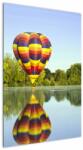 Mivali Tablou cu balon cu aer cald pe un lac, dintr-o bucată 60x90 cm (V020217V6090)