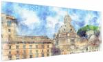 Mivali Tablou - Biserica Santa Maria di Loreto, Roma, Italia, dintr-o bucată 250x125 cm (V022993V250125)