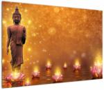 Mivali Tablou - Buddha în sclipici auriu, dintr-o bucată 100x70 cm (V022814V10070)