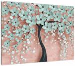 Mivali Tablou pe sticlă - Flori albastre în pastel, dintr-o bucată 70x50 cm pe sticlă (V021459V7050GD)