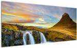 Mivali Tablou cu munții și cascade pe Islanda, dintr-o bucată 120x50 cm (V020702V12050)