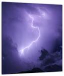 Mivali Tablou - cerul violet cu fulger, dintr-o bucată 30x30 cm (V020062V3030)