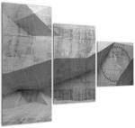Mivali Tablou - 3D zid (cu ceas), din trei bucăți 90x70 cm cu ceas (V023352V9070C)
