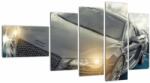 Mivali Tablou cu Audi - gri, din cinci bucăți 110x60 cm (V020631V11060)