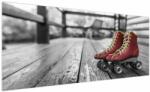 Mivali Tablou cu pantofi cu role vechi roșii, dintr-o bucată 250x125 cm (V021119V250125)