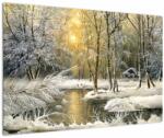 Mivali Tablou - Cabană în pădure, pictură în uei, dintr-o bucată 90x60 cm (V023251V9060)