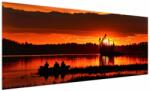 Mivali Tablou - Pescari pe lac, dintr-o bucată 250x125 cm (V022596V250125)