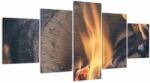 Mivali Tablou - Lemn în foc, din cinci bucăți 150x80 cm (V022680V150805PCS)