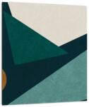 Mivali Tablou pe sticlă - Abstract cubic, dintr-o bucată 30x30 cm pe sticlă (V022853V3030GD)