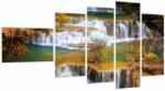 Mivali Tablou - Cascada Huay Mae Khamin, Thailanda, din cinci bucăți 110x60 cm (V023678V11060)