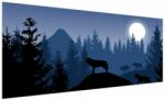 Mivali Tablou - Haita de lupi sub lună plină, dintr-o bucată 250x125 cm (V023619V250125)