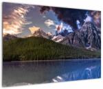 Mivali Tablou cu lac și munți, dintr-o bucată 100x70 cm (V020462V10070)