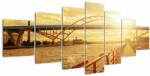 Mivali Tablou cu pod și apus de soare, din șapte bucăți 210x100 cm (V020545V210100)