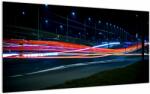 Mivali Tablou pe sticlă orașului nocturn, dintr-o bucată 100x50 cm pe sticlă (V020087V10050GD)
