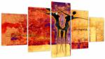 Mivali Tablou - Zeița africană (cu ceas), din cinci bucăți 150x80 cm cu ceas (V022343V15080C)