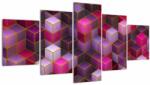 Mivali Tablou - Cuburi violet, din cinci bucăți 150x80 cm (V022699V150805PCS)