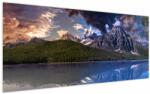 Mivali Tablou cu lac și munți, dintr-o bucată 200x100 cm (V020462V200100)