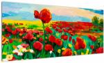 Mivali Tablou - Câmp cu maci, dintr-o bucată 100x40 cm (V023365V10040)
