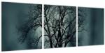 Mivali Tablou copaci în eclipsă (cu ceas), din trei bucăți 90x30 cm cu ceas (V020675V9030C)