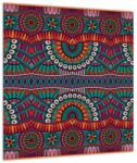 Mivali Tablou pe sticlă cu bastracție ornamentală, dintr-o bucată 40x40 cm pe sticlă (V022247V4040GD)