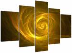 Mivali Tabloul cu spirala abstractă în galben, din cinci bucăți 150x105 cm (V020128V150105)