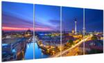 Mivali Tablou - Cerul albastru la Berlin, din patru bucăți 160x80 cm (V022469V16080)